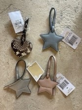 NWT Michael Kors Leather Keychain Logo Handbag Charm
