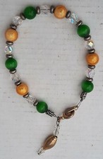 Green Bay Packers NFL Bracelet With Football Charm