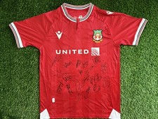 GENUINE AFC WREXHAM SIGNED 23/24 SHIRT FT MULLIN, DAVIES, EXACT PROOF SHOWN (B)
