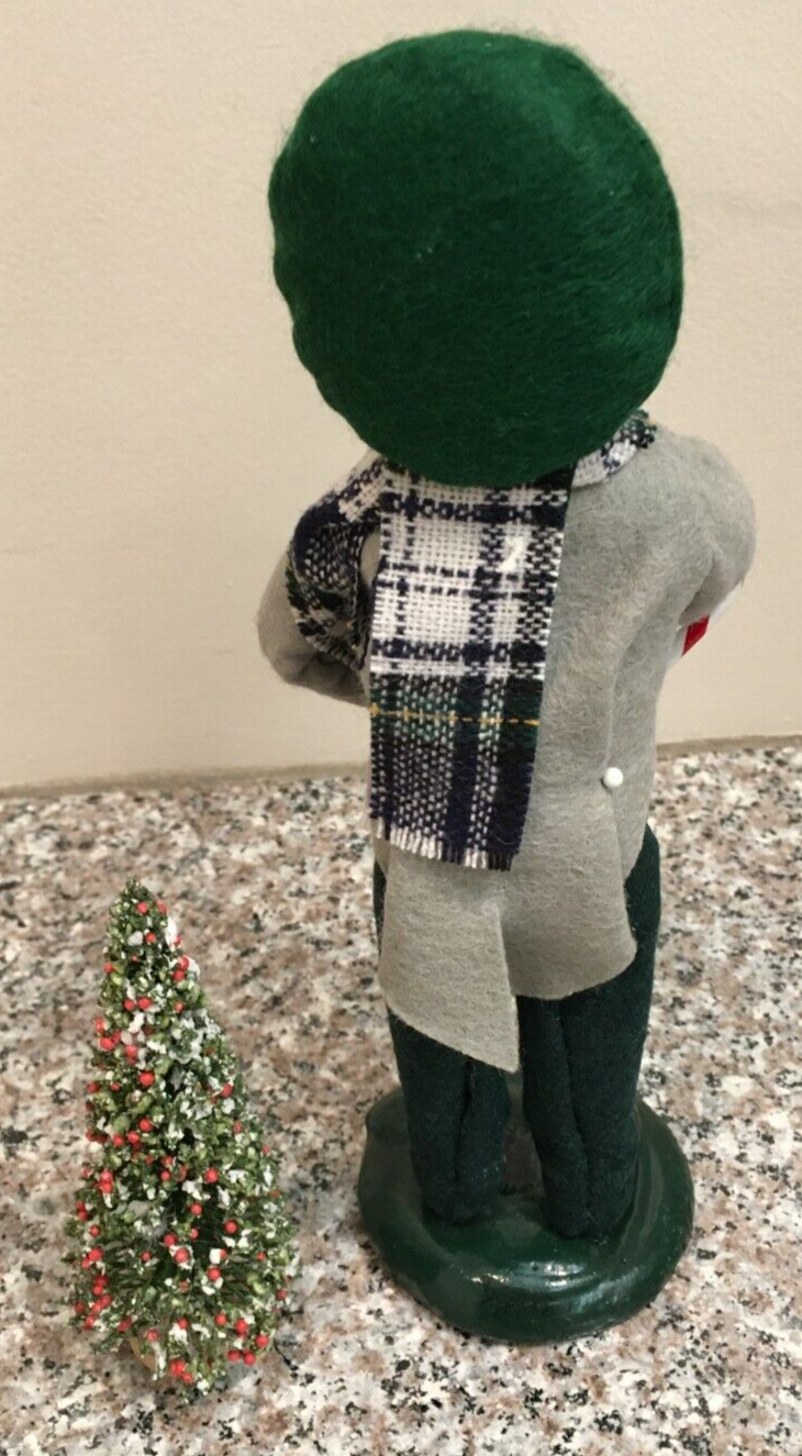 Vintage 1987 Byers Choice Caroler Boy with Candy Cane with small