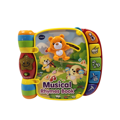 Vtech Musical Rhymes Book Educational Toy Works Great See