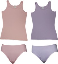 Schiesser Mädchen Garnitur 4-tlg. 2 Hemden + 2 Slips Unterwäsche Gr. 176  Sale %