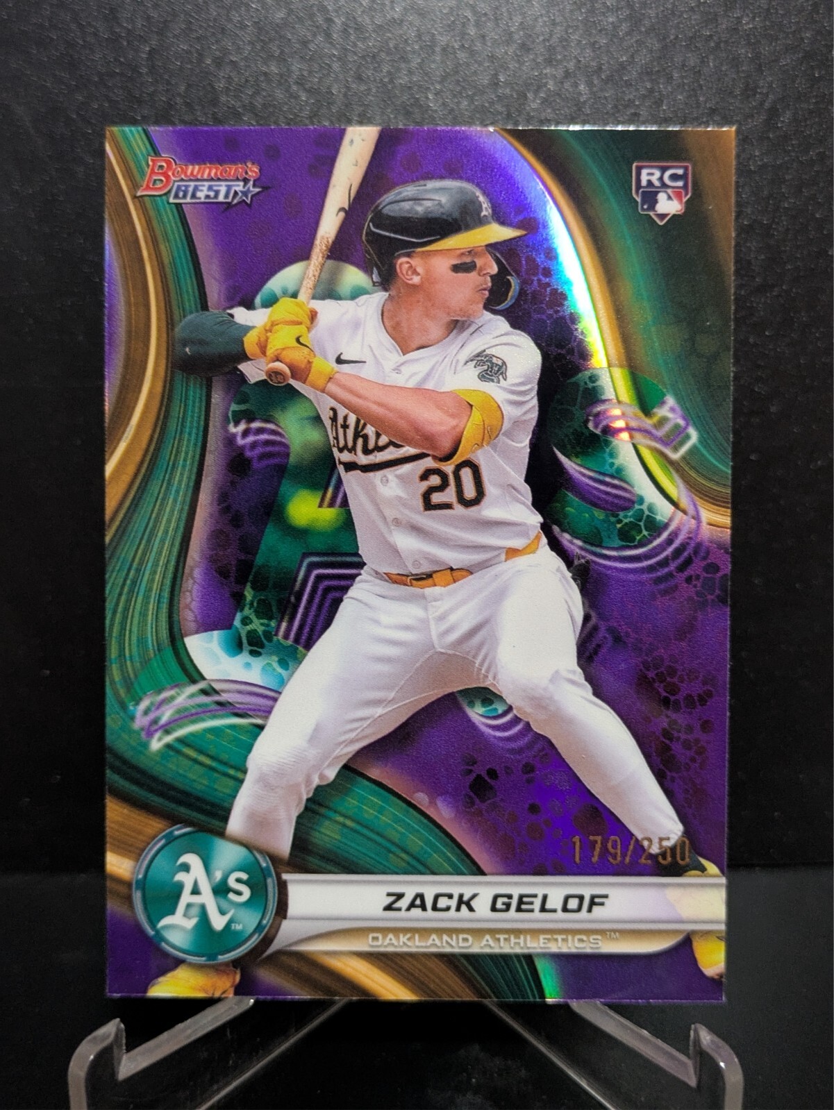 Zack Gelof  -  2024 Bowman's Best Purple Mojo Refractors /250 #46