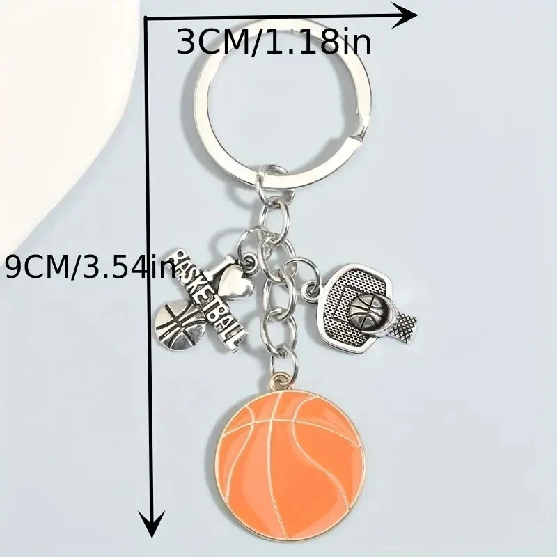 Llavero Esmalte Baloncesto Deportes Metal Llavero Cartera Bolso Mochila Coche Dije Foto 4 de 4