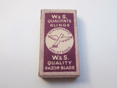 RASIERKLINGE W & S Solingen Rasierhobel Rasierklingen RARE Double Edge Blades!
