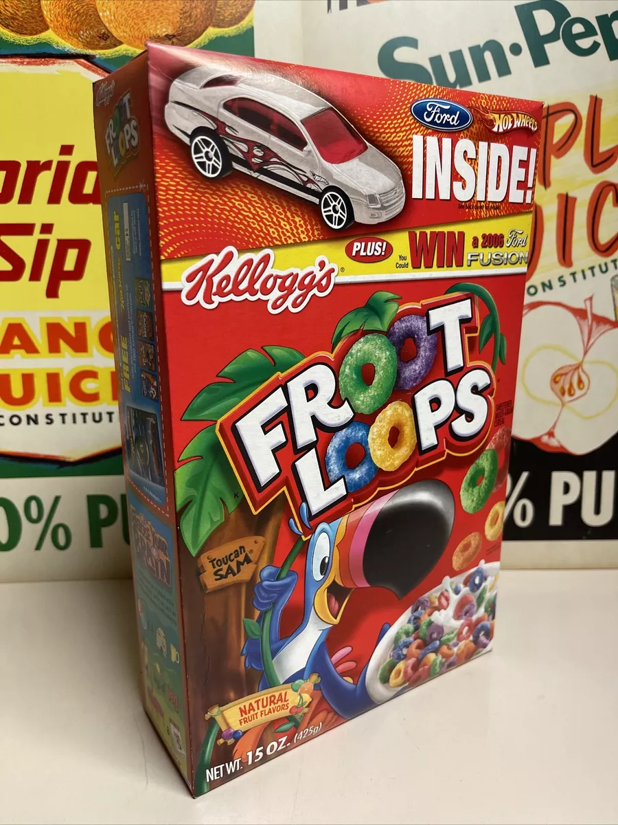 Kellogg's Froot Loops Breakfast Cereal, Fruit Flavored, Breakfast Snacks  with Vitamin C, Family Size, Original, 19.4oz Box (1 Box)