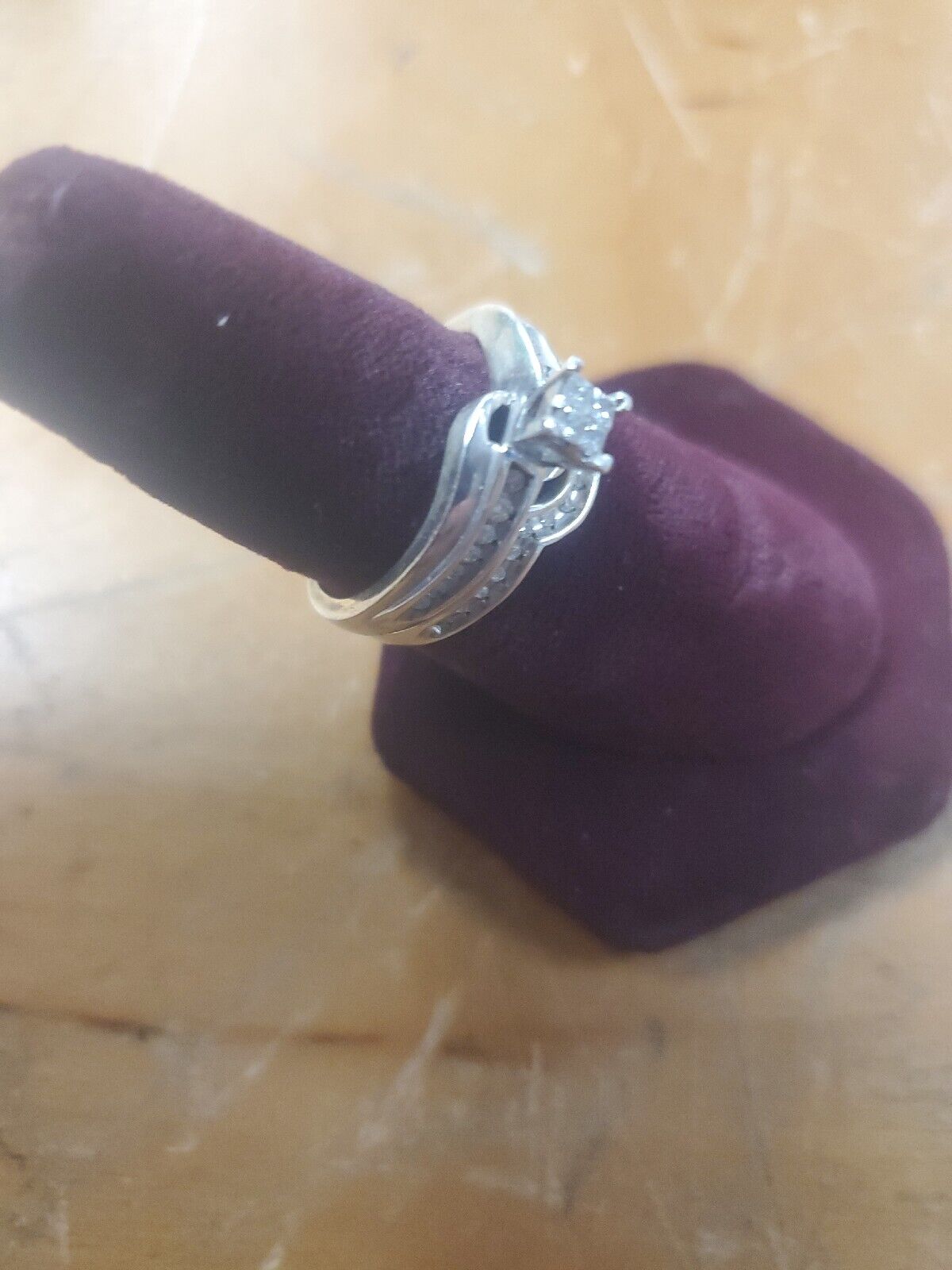 Sterling Silver And Diamond Ring - image 5