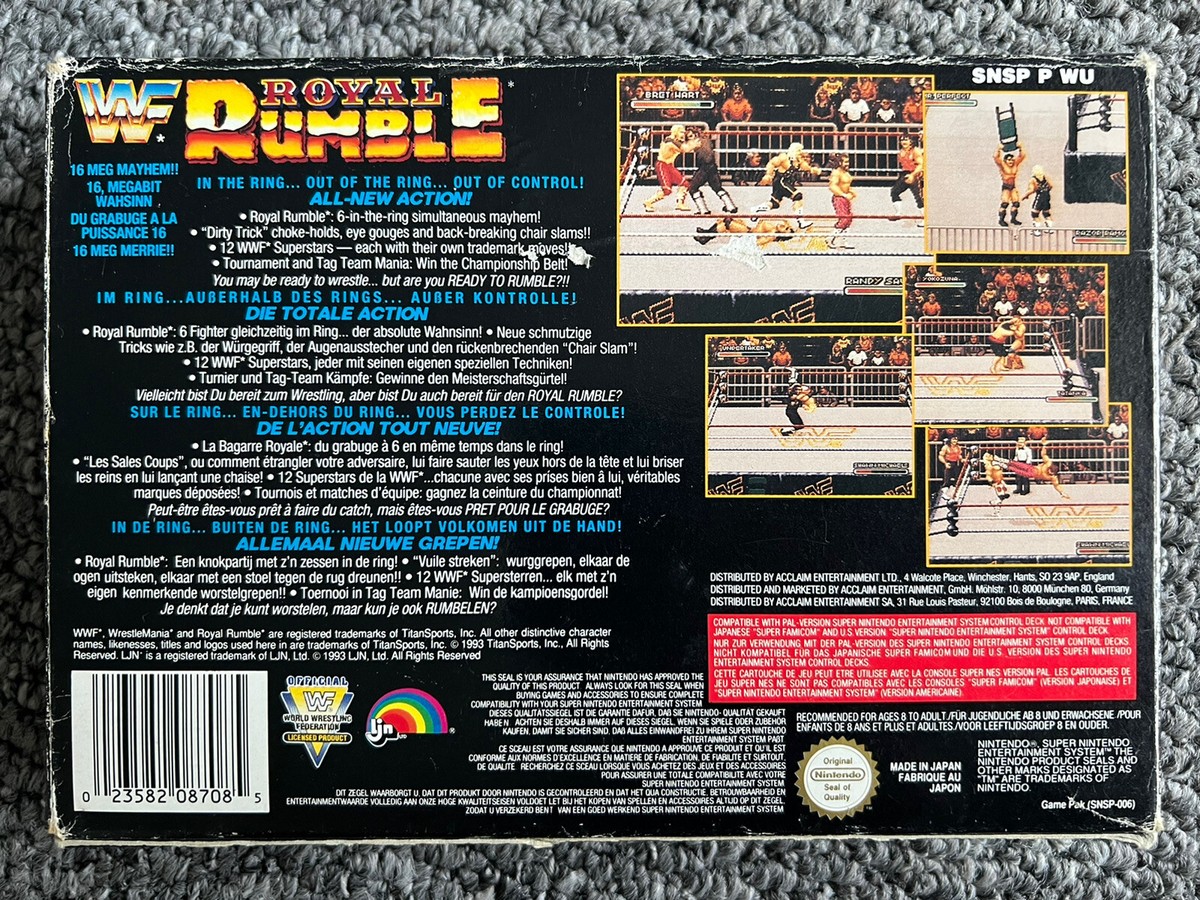 WWF ROYAL RUMBLE Ultra Rare PAL WWE royal Rumble For Super