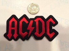 New ACDC ' 3 1/2"x 2" Embroidered Iron on Patch Nice 