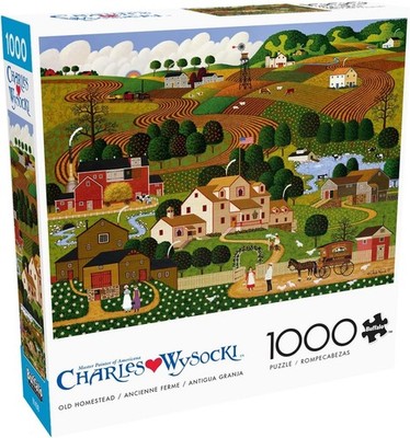 Charles Wysocki Old Homestead 1000-Piece Jigsaw Puzzle, Farm Scene