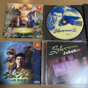 DC Shenmue 1 2 I II 2Set with Manual for Sega Dreamcast Game Discs USED Japan
