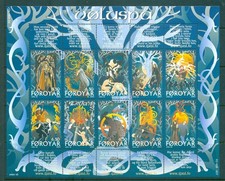 Faroe Is. - Sc# 429. 2003 Norse Poem  Valuspa . MNH Souvenir Sheet. $17.50.