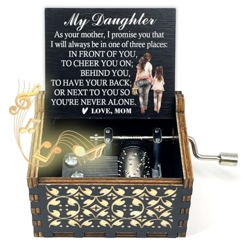 Daughter Gifts from Mother, To My Daughter Wooden Music Box, You Daughter-16 - Picture 1 of 6
