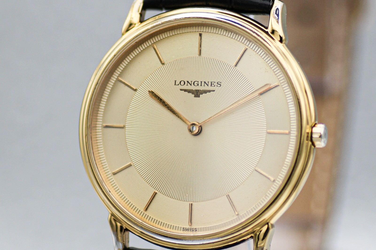 [Exc+5] LONGINES L4.676.2 34mm Gold Dial Men's Quartz Watch From JAPAN