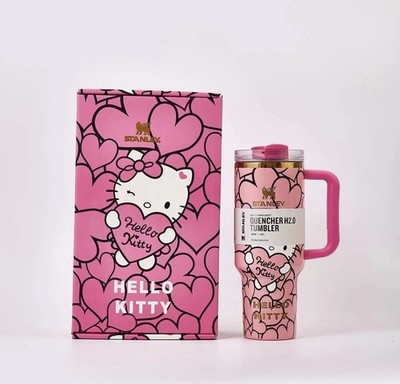 Stanley Red Hello Kitty Tumbler 40oz | Straw Topper | Straw | Bag | Gift Box NEW