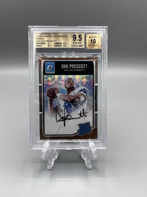 2016 Donruss Optic Rookie Auto Bronze Dak Prescott BGS 9.5 RC Dallas Cowboys
