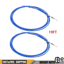 2PCS 19FT 33C Shift Throttle Control Cable Universal for Yamaha Outboard Inboard