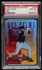 1998 Leaf Rookies & Stars Crusade Update Red 7/25 Wes Helms PSA 10 GEM MT 04b0