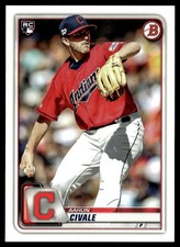 2020 Bowman Aaron Civale Rookie Cleveland Indians #40