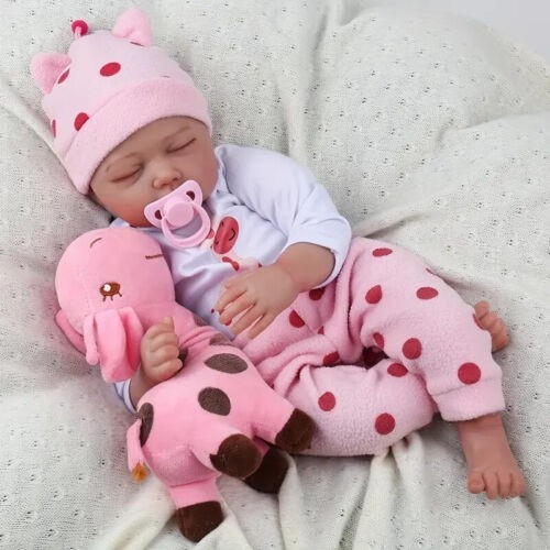 55Cm Reborn Baby Puppe Lebensecht Handgefertigt Silikon-Vinyl Weich MäDchen DHL-image