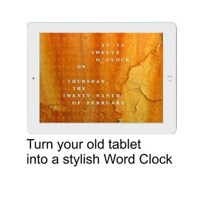 Wortuhr Englisch | English Word Clock | iPad Tablet | No App | #en-r5--ja