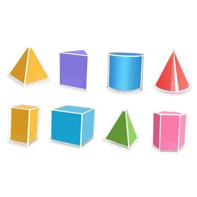 8 Stck. faltbare geometrische Formen Lernspielzeug Geometrie Mathe Helfer 3D geometrisch