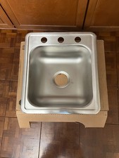 New Elkay Dayton 3-Hole Single Bowl Stainless Steel Drop-In Kitchen Sink