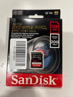 SanDisk Extreme PRO 128GB UHS I/V30/U3/Class 10 SDXC Memory Card Used
