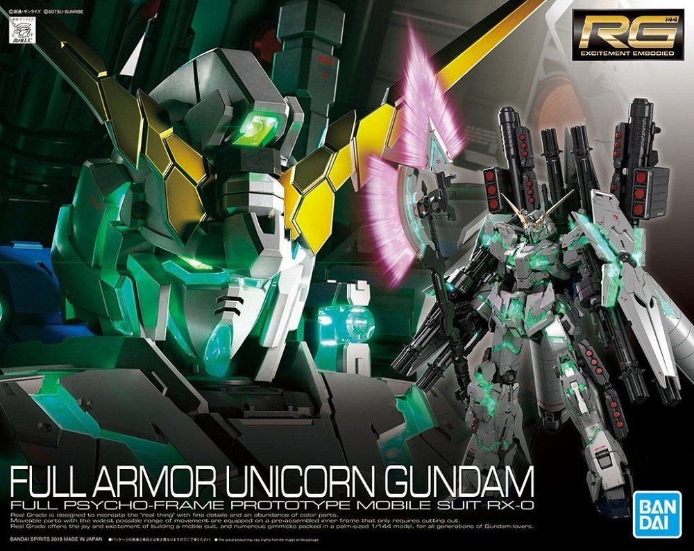 キャラクター FULL ARMOR UNICORN GUNDAM Bandai 1/144 RG Full Armor Unicorn Gundam for sale online | eBay