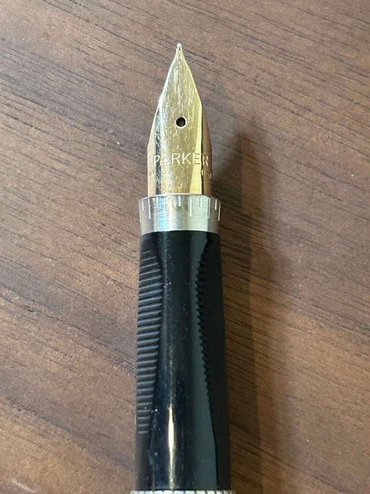 Parker 75 серебро цвет перьевая ручка 14K новый в коробке XF 585 Японии - Изображение 3 из 4