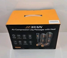 JZ Brain FE-7320 Leg Massager Air Compression Heat Calf Circulation Pain Relief