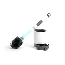 Toilet Brush and Holder Set Silicone Bowl Brush/Cleaner Scrubber Reusable