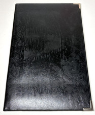 Buxton Black Executive Leather Padfolio Portfolio Organizer with Writing Notepad