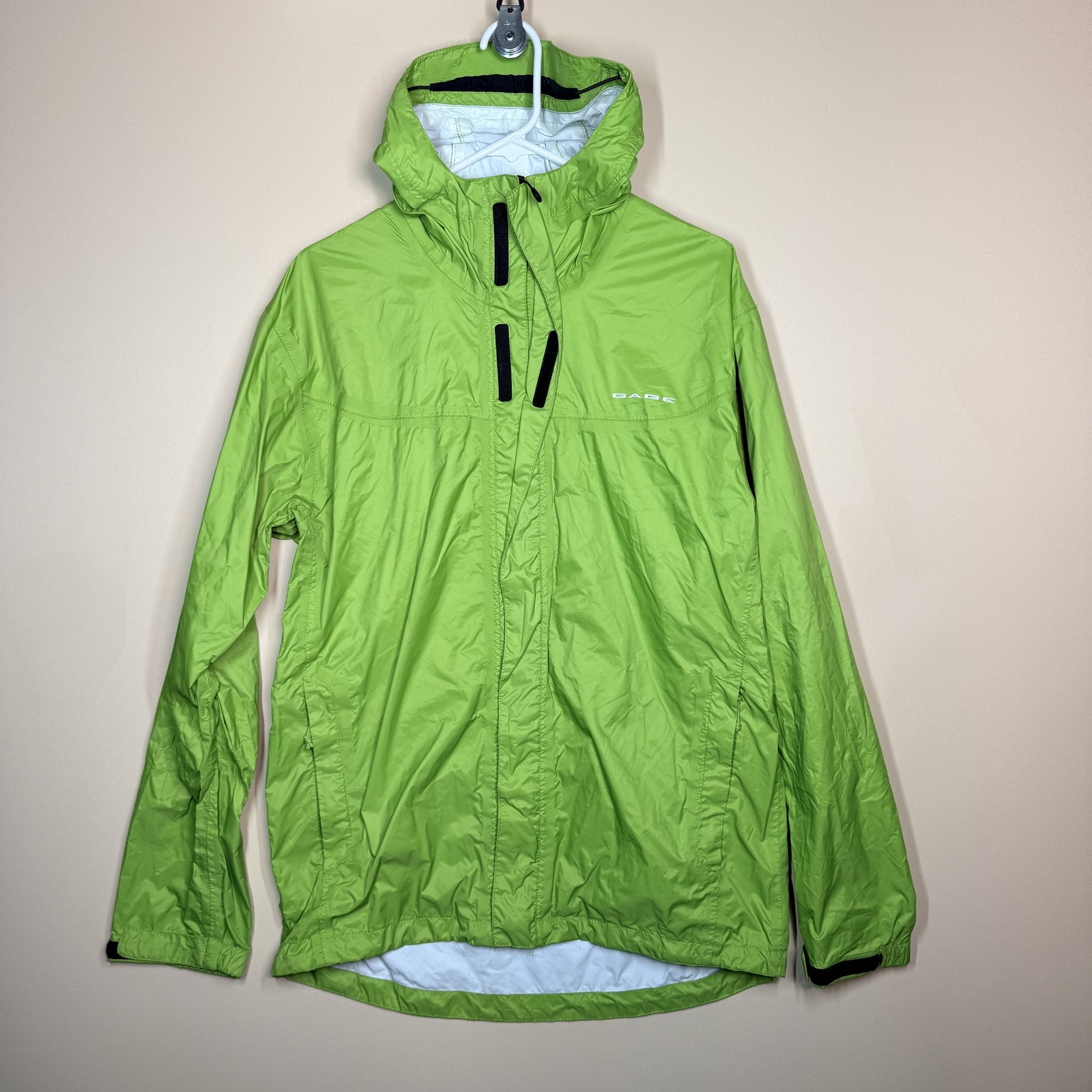 Gage Technical Gear Full Zip Rain Shell Jacket Ho… - image 1