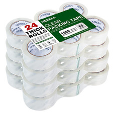 Clear Packing Tape, 24 Rolls Heavy Duty Packaging Tape for Shipping