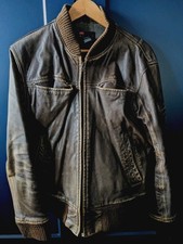 Diesel XL Retro Brown Leather Jacket 
