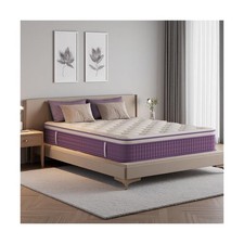 Nelaukoko 12 Inch Queen Mattress in a Box, Purple Hybrid Mattress with Gel Me...