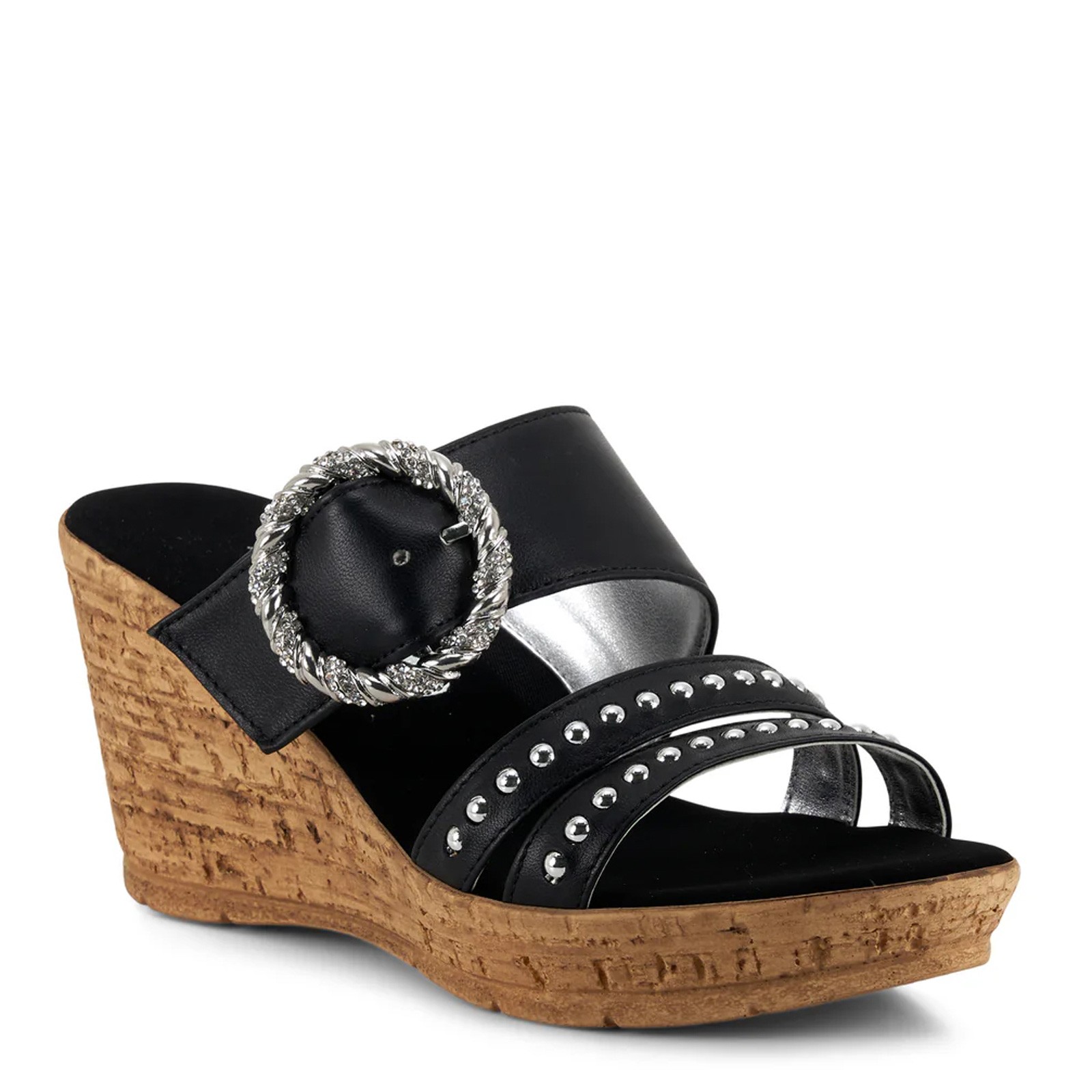 Женские босоножки Onex, Bashful BASHFUL-BLK из черной ТКАНИ И КОЖИ