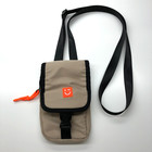 Miniso Cell Phone Wallet Crossbody Bag Beige Unisex Adjustable Strap Zip