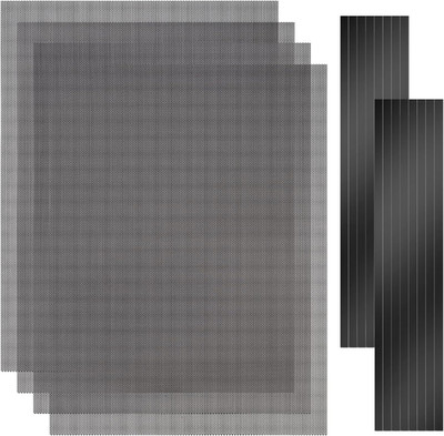 [4 Stück] 400 X 300 Mm DIY PC Gehäuse Staubfilter 1,2 Mm Loch, PVC Staubdichte N