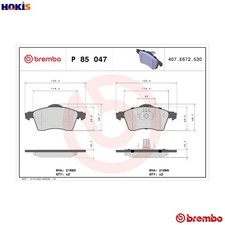 BRAKE PAD SET DISC BRAKE P 85 047 FOR VW CARAVELLE/EUROVAN/IV/Bus/TRANSPORTER