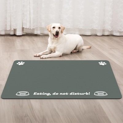 Extra Large Pet Food Mat, 36'' x 24'', Absorbent Dog Mat for Food and Water, Do...