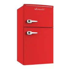 3.0 Cu. Ft. Retro 2 Door Mini Fridge in Red with Freezer