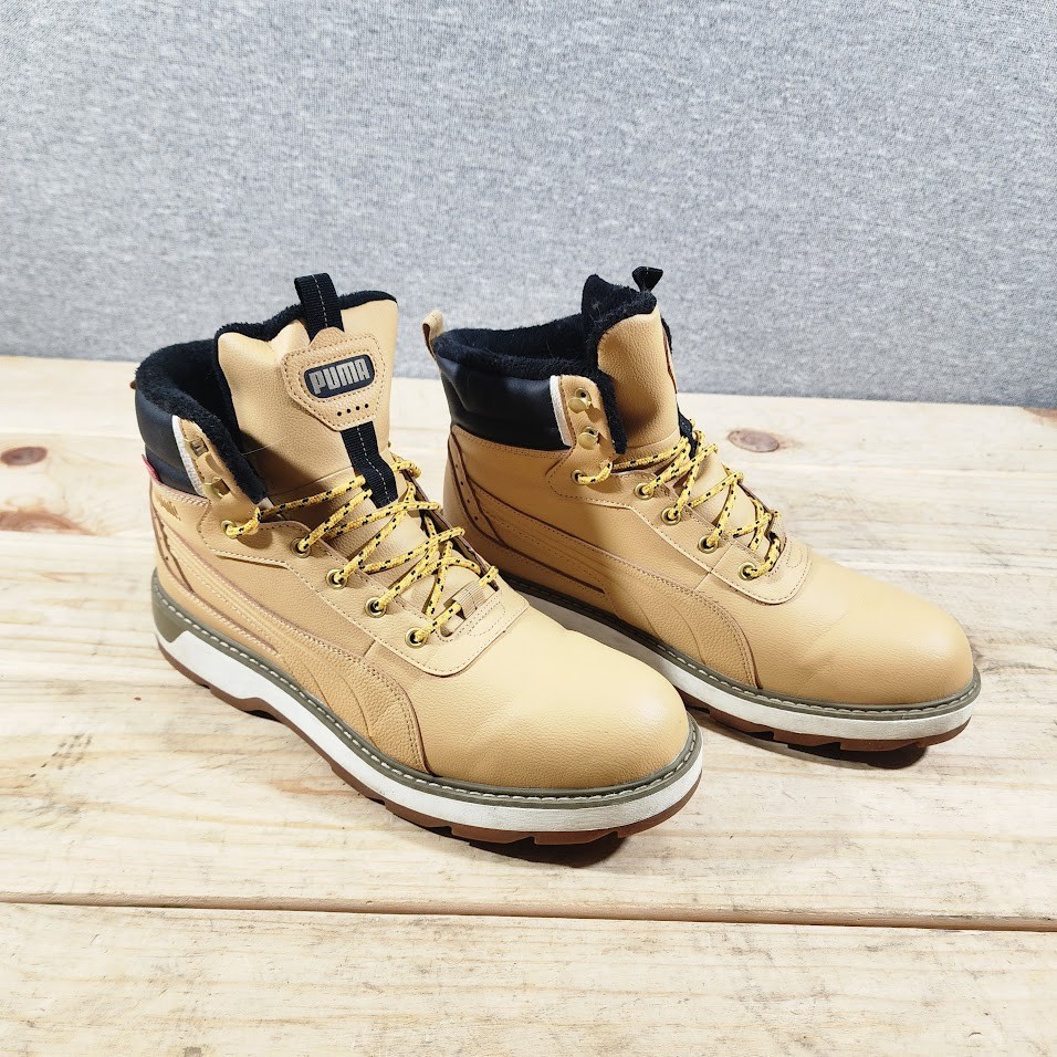 S 12 Work Winter Boot Tan Wheat Pumagrip Leather Workwear Hi