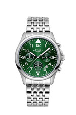 Rotary Mens Watch Green Dial and Silver Bracelet GB00475/56