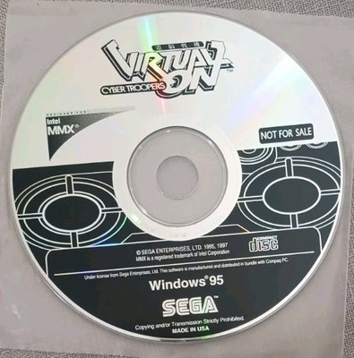 CYBER TROOPERS: VIRTUAL ON Sega Windows 95 PC Robot Mech Fighting Game Disc Onl