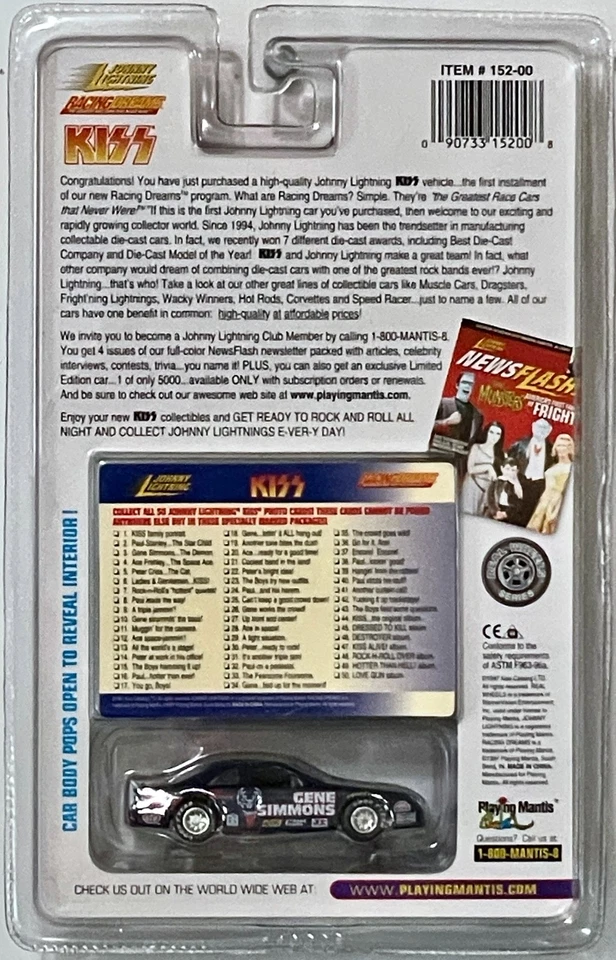 Johnny Lightning KISS NASCAR Car Signature Card Set - VERY RARE - Image 4 of 4