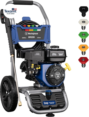 #ad WPX3200 Gas Pressure Washer 3200 PSI and 2.5 GPM Onboard Soap Tank Spray Gun $534.13