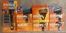 (32 Total GILLETTE CARTS) Fusion5 & Fusion 5 Proglide Cartridge Refills +HANDLE
