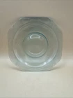 Vintage Indiana Glass Federal Madrid Recollection Teal Aqua Saucer 6”